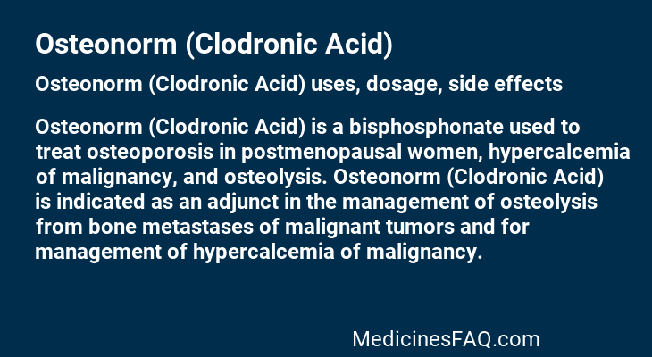 Osteonorm (Clodronic Acid)