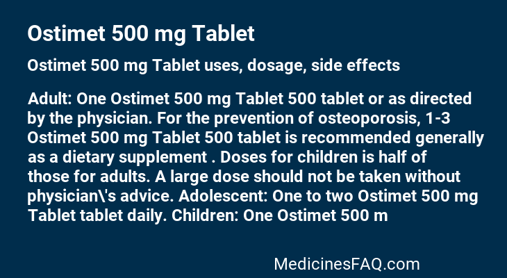 Ostimet 500 mg Tablet