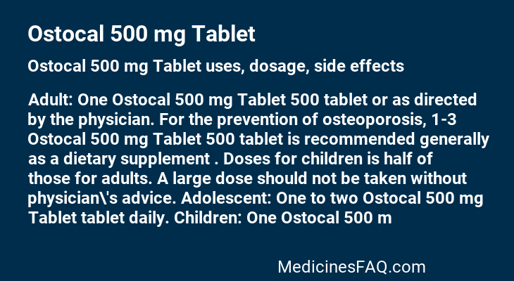 Ostocal 500 mg Tablet