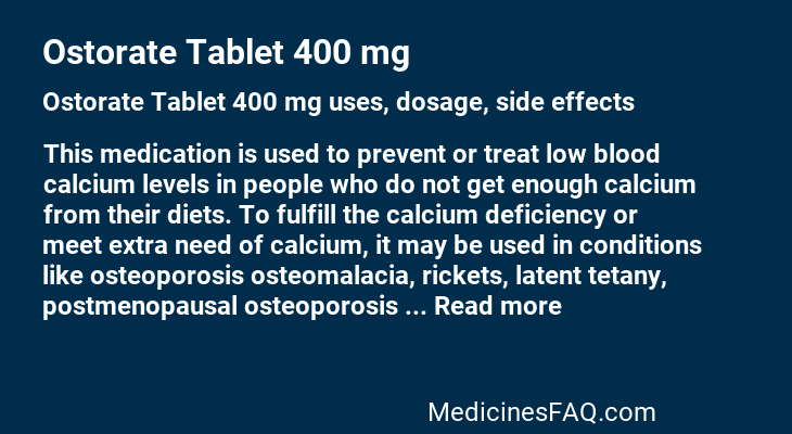 Ostorate Tablet 400 mg