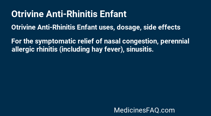 Otrivine Anti-Rhinitis Enfant