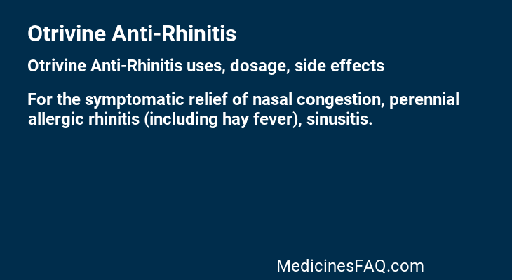 Otrivine Anti-Rhinitis