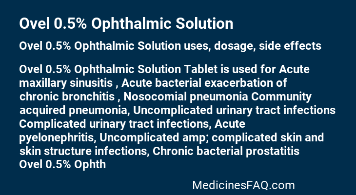 Ovel 0.5% Ophthalmic Solution