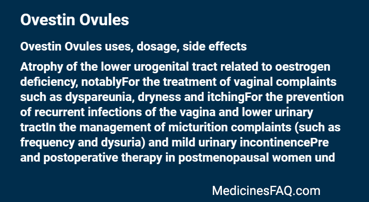 Ovestin Ovules