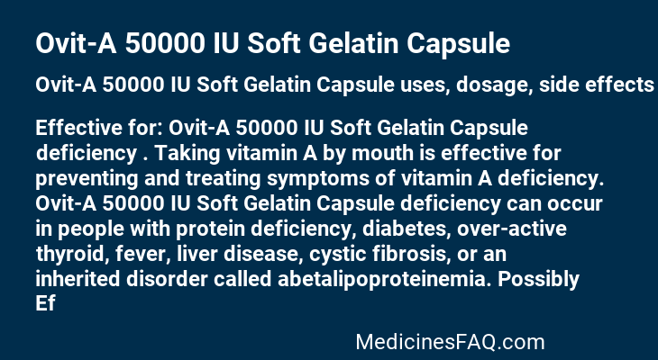 Ovit-A 50000 IU Soft Gelatin Capsule