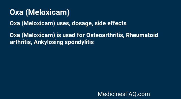 Oxa (Meloxicam)