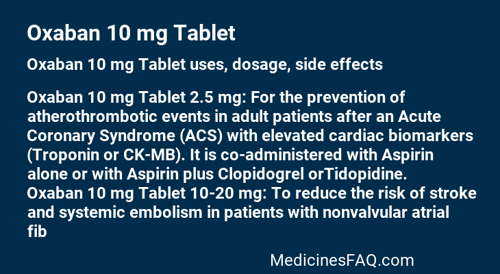 Oxaban 10 mg Tablet