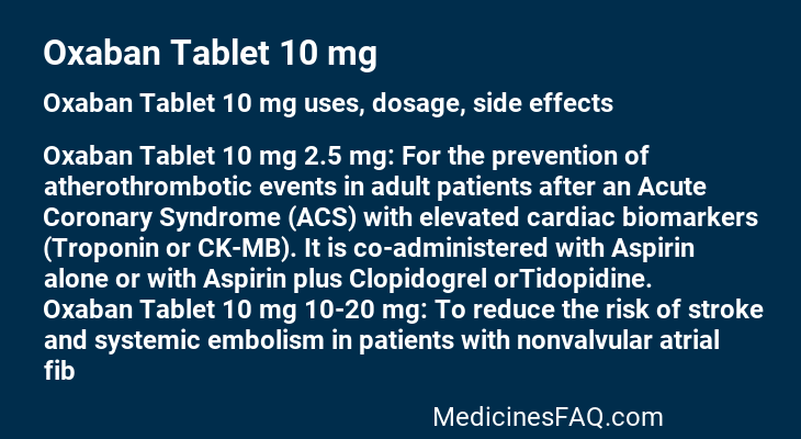 Oxaban Tablet 10 mg