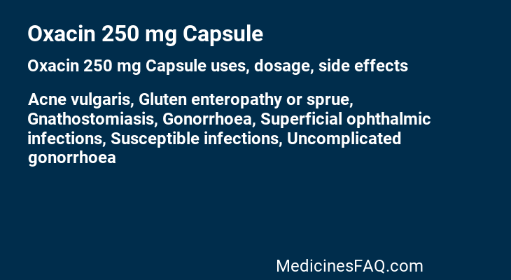 Oxacin 250 mg Capsule