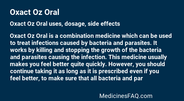 Oxact Oz Oral