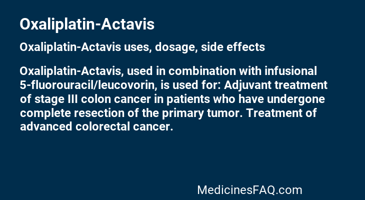 Oxaliplatin-Actavis