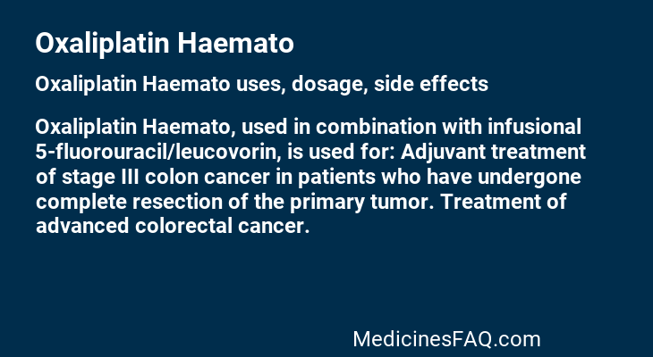 Oxaliplatin Haemato