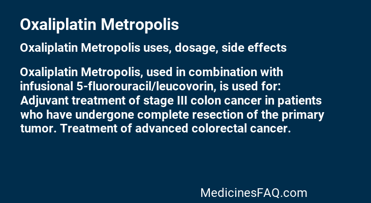 Oxaliplatin Metropolis