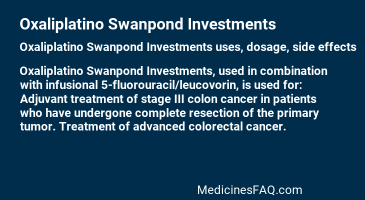 Oxaliplatino Swanpond Investments