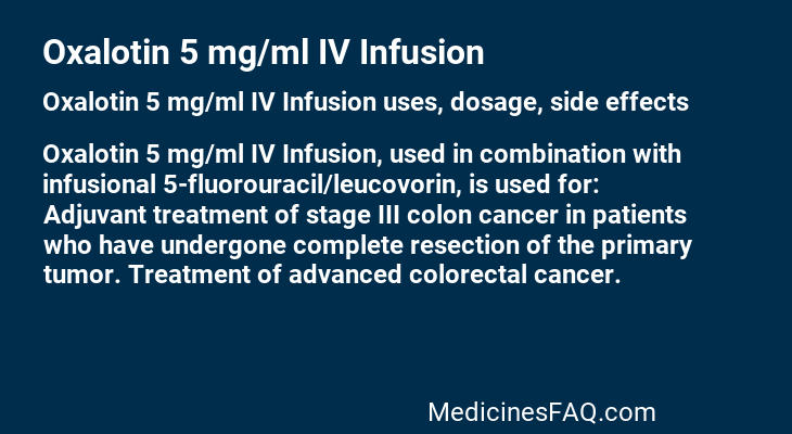 Oxalotin 5 mg/ml IV Infusion