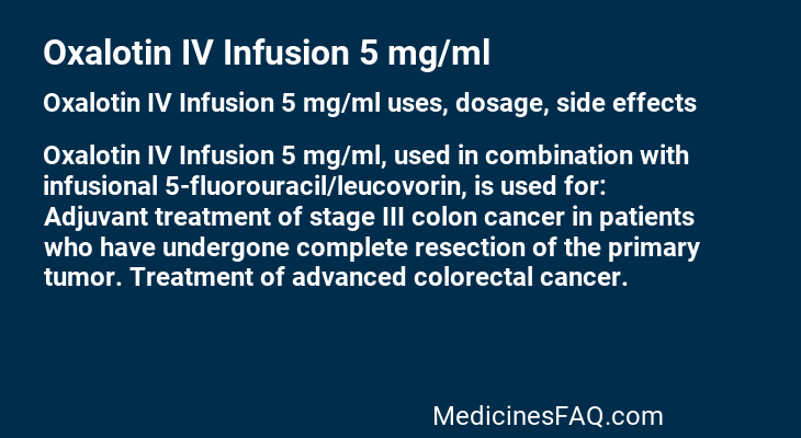 Oxalotin IV Infusion 5 mg/ml