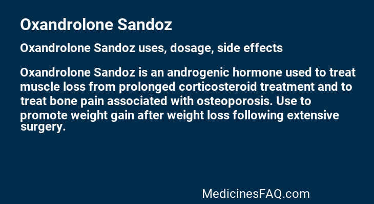 Oxandrolone Sandoz