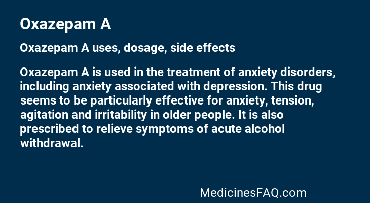 Oxazepam A