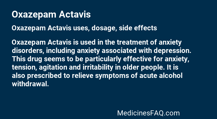 Oxazepam Actavis