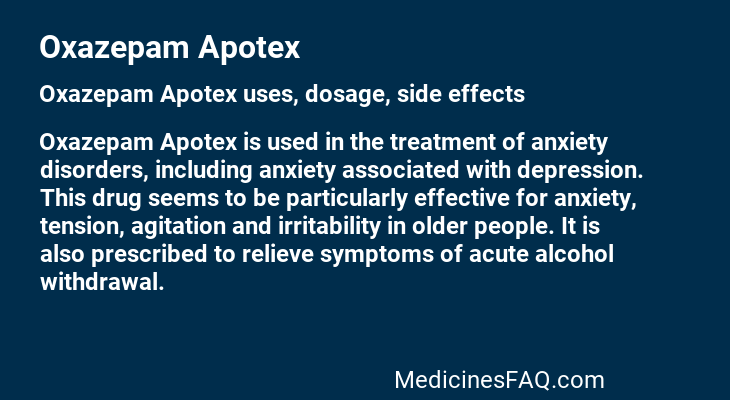 Oxazepam Apotex