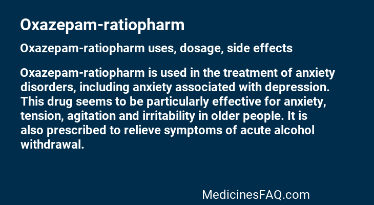 Oxazepam-ratiopharm