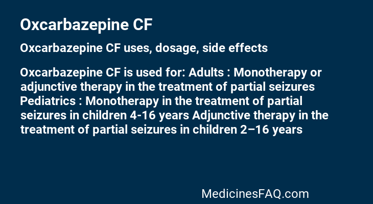 Oxcarbazepine CF