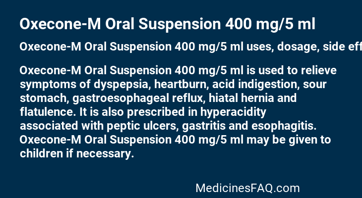 Oxecone-M Oral Suspension 400 mg/5 ml