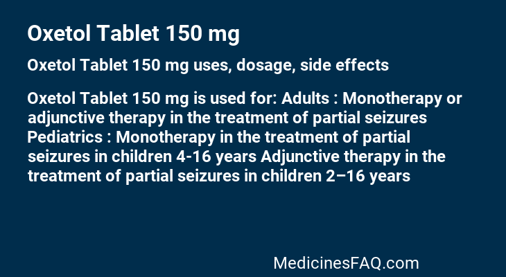 Oxetol Tablet 150 mg