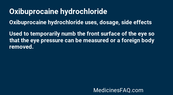 Oxibuprocaine hydrochloride