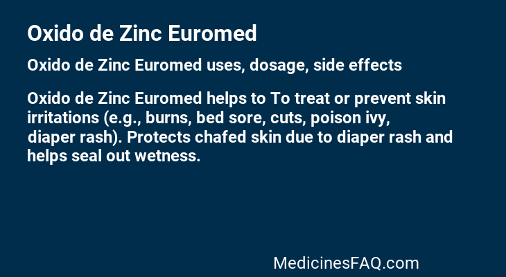 Oxido de Zinc Euromed