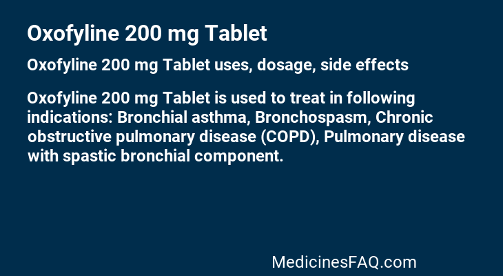 Oxofyline 200 mg Tablet