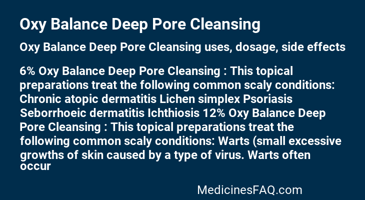 Oxy Balance Deep Pore Cleansing