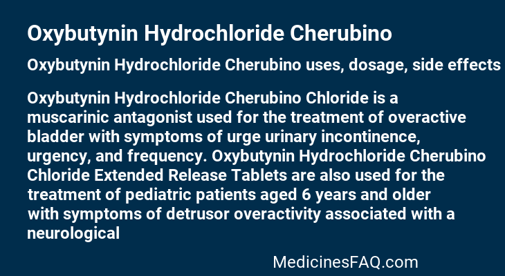 Oxybutynin Hydrochloride Cherubino