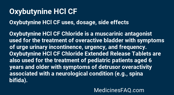 Oxybutynine HCl CF