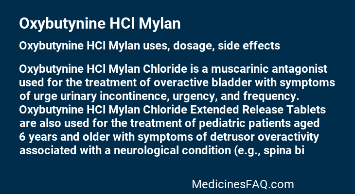 Oxybutynine HCl Mylan