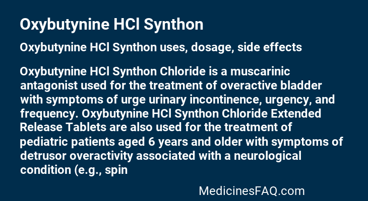 Oxybutynine HCl Synthon