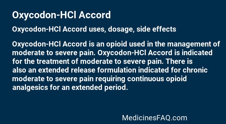 Oxycodon-HCl Accord