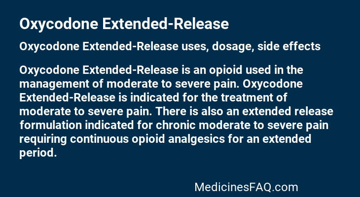 Oxycodone Extended-Release