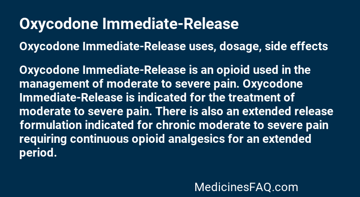 Oxycodone Immediate-Release