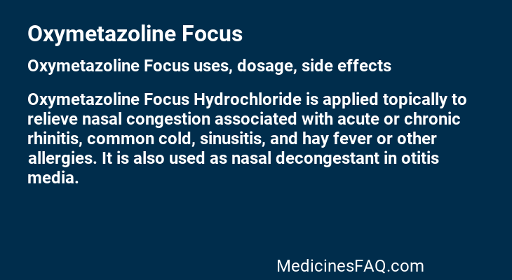 Oxymetazoline Focus