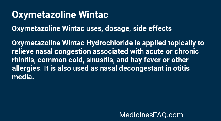 Oxymetazoline Wintac