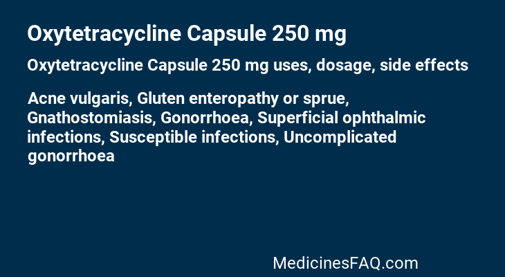 Oxytetracycline Capsule 250 mg