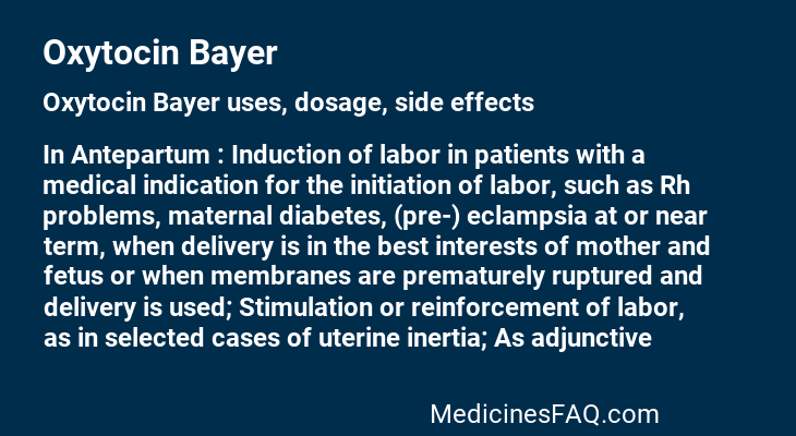 Oxytocin Bayer