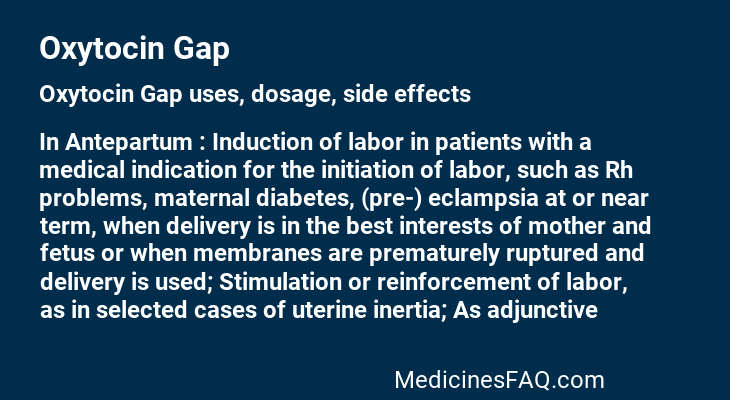 Oxytocin Gap