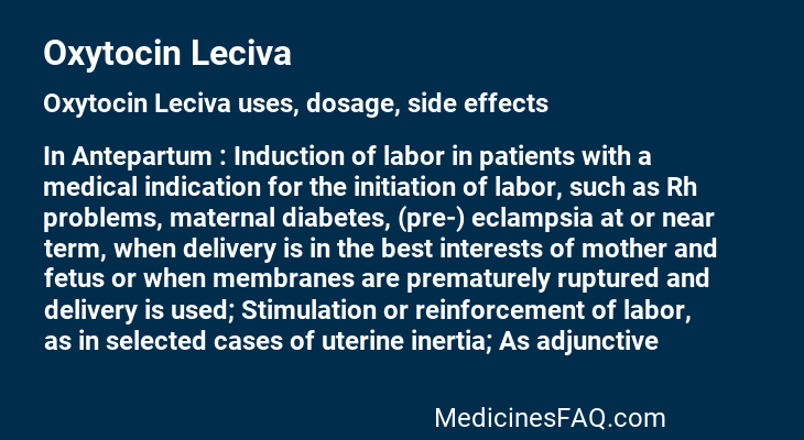 Oxytocin Leciva