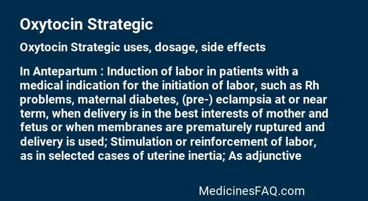 Oxytocin Strategic