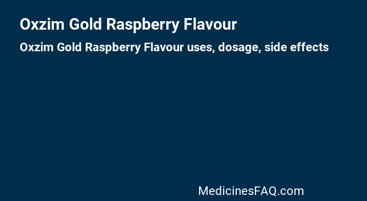 Oxzim Gold Raspberry Flavour