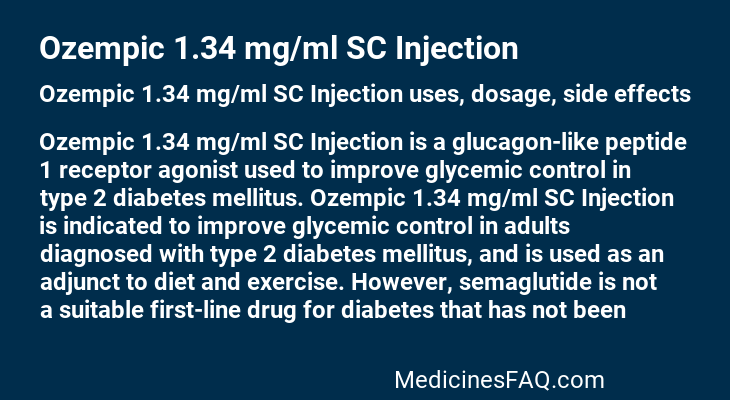 Ozempic 1.34 mg/ml SC Injection