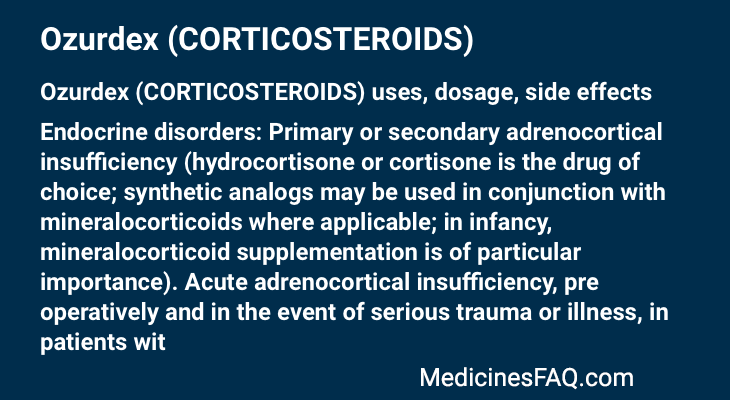 Ozurdex (CORTICOSTEROIDS)