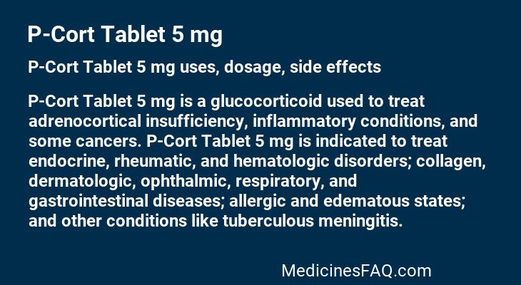 P-Cort Tablet 5 mg